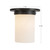 Mineral 8-in (9-in Height) Urban Bronze Cylinder Flush Mount - Urban Bronze/Matte Opal Glass