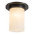 Mineral 8-in (9-in Height) Urban Bronze Cylinder Flush Mount - Urban Bronze/Alabaster