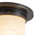 Mineral 8-in (9-in Height) Urban Bronze Cylinder Flush Mount - Urban Bronze/Alabaster