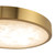 Evelyn 7-in Alabaster dimmable LED Flush Mount with Matte Black Finish - Brushed Gold/Alabaster
