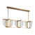 Anders 59-in Urban Bronze dimmable LED Linear Pendant - Vintage Brass