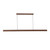 Dottie 4-ft Brown Walnut dimmable LED Linear Pendant - Walnut