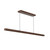 Dottie 4-ft Brown Walnut dimmable LED Linear Pendant - Walnut