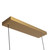 Dottie 4-ft Brown Walnut dimmable LED Linear Pendant - Brushed Gold
