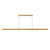 Dottie 5-ft Brown Walnut dimmable LED Linear Pendant - Brushed Gold
