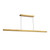 Dottie 5-ft Brown Walnut dimmable LED Linear Pendant - Brushed Gold