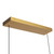 Dottie 5-ft Brown Walnut dimmable LED Linear Pendant - Brushed Gold