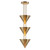 Versus 28-in Patina Brass 3 Light Pendant - Patina Brass