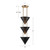 Versus 28-in Patina Brass 3 Light Pendant - Aged Steel