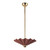 Furrow 16-in Pine Green dimmable LED Pendant - Burgundy