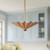 Furrow 16-in Pine Green dimmable LED Pendant - Peach