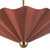 Furrow 25-in Burgundy dimmable LED Pendant - Burgundy