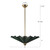 Furrow 25-in Burgundy dimmable LED Pendant - Peach
