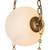 Petra  10-in Vintage Brass dimmable LED Pendant with Cloudy Glass - Vintage Brass/Cloud Glass