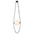 Petra  10-in Vintage Brass dimmable LED Pendant with Cloudy Glass - Urban Bronze/Cloud Glass