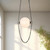 Petra  10-in Vintage Brass dimmable LED Pendant with Cloudy Glass - Urban Bronze/Cloud Glass