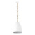 Grant 14-in Matte Black Pendant - Antique White