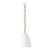 Grant 14-in Matte Black Pendant - Antique White