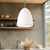 Grant 14-in Matte Black Pendant - Antique White