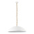 Grant 27-in Matte Black Pendant - Antique White