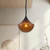 Farrah 12-in Matte Black Pendant with Ribbed Opal Glass - Matte Black/Amber