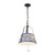 Scout 13-in Matte Black Pendant with Patterned Pleated Blue Linen Shade - Matte Black/Blue Linen