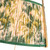 Scout 13-in Matte Black Pendant with Patterned Pleated Blue Linen Shade - Brushed Gold/Green Linen