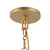 Scout 13-in Matte Black Pendant with Patterned Pleated Blue Linen Shade - Brushed Gold/Green Linen