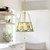 Scout 13-in Matte Black Pendant with Patterned Pleated Blue Linen Shade - Brushed Gold/Green Linen