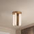 Anders 8-in Vintage Brass dimmable LED Semi-Flush Mount - Vintage Brass