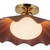 Furrow 16-in Burgundy Semi-Flush Mount - Burgundy