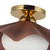 Furrow 16-in Burgundy Semi-Flush Mount - Burgundy