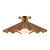 Furrow 16-in Burgundy Semi-Flush Mount - Peach