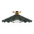 Furrow 16-in Burgundy Semi-Flush Mount - Pine Green