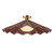 Furrow 25-in Pink Semi-Flush Mount - Burgundy