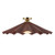 Furrow 25-in Pink Semi-Flush Mount - Burgundy