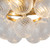 Faye 18-in Matte Black Semi-Flush Mount with Clear Ribbed Glass - Brushed Gold/Clear Ribbed Glass