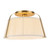 Scout 13-in Matte Black Semi-Flush Mount with Pleated White Linen Shade - Brushed Gold/White Linen
