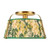 Scout 13-in Matte Black Semi-Flush Mount with Pleated White Linen Shade - Brushed Gold/Green Linen