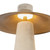 Hagen 12-in Vintage Brass dimmable LED Table Lamp with Travertine Base - Vintage Brass