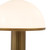 Vienna 9-in Urban Bronze dimmable LED Table Lamp with Glossy Opal Glass - Vintage Brass