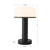 Vienna 9-in Vintage Brass dimmable LED Table Lamp with Glossy Opal Glass - Urban Bronze