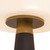 Clemence 11-in Burgundy dimmable LED Table Lamp - Espresso Vegan Leather
