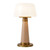 Clemence 11-in Burgundy dimmable LED Table Lamp - Peach