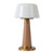 Clemence 11-in Burgundy dimmable LED Table Lamp - Peach