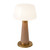 Clemence 11-in Burgundy dimmable LED Table Lamp - Peach
