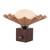 Furrow 9-in Pine Green Table Lamp - Peach