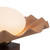 Furrow 9-in Pine Green Table Lamp - Peach