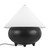 Rowan 17-in Antique White Table Lamp with White Linen Shade - Matte Black/White Linen