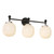 Cherise 29-in Matte Black Bathroom Vanity Light with Glossy Ribbed Opal Glass - Matte Black/Glossy Ribbed Opal Glass
